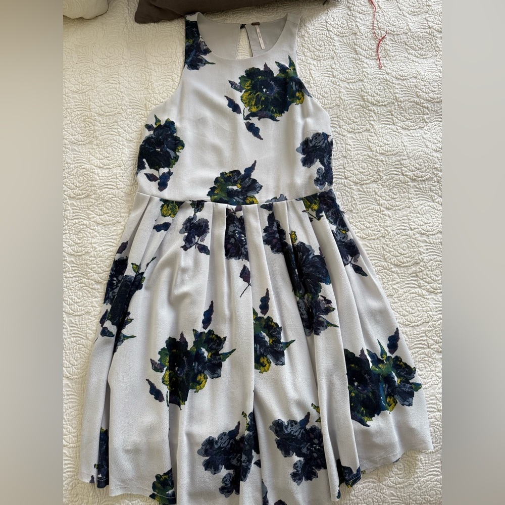 Free People Blue and Green Halter Sundress for Weddings
